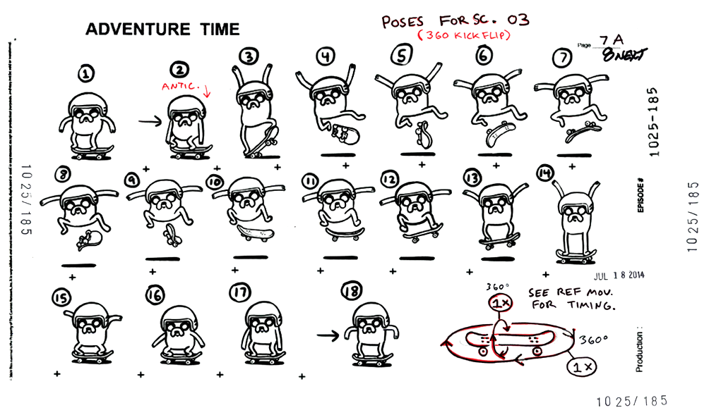 Kickflip poses from Dark Purple by storyboard supervisor Erik Fountainpremieres
