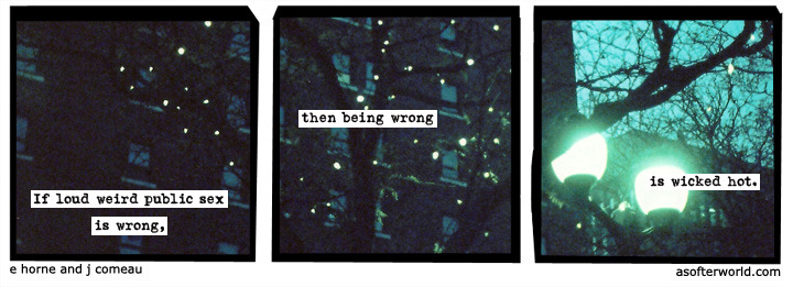 softerworld:  A Softer World: 1225(right and wrong are just guidelines to hotter