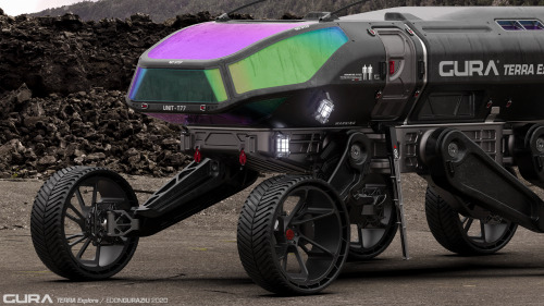 GURA® Terra Explora Vehicle design. Modeled in Moi3D and rendered in Keyshot. Entire process took a 