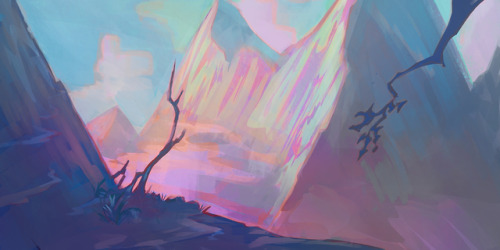 A trippy color-scape I wanted to just throw out there, sherbet mountains