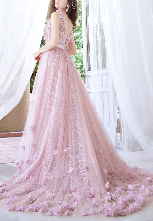 evermore-fashion:Favourite Designs: Kiyoko Hata ‘Pink’ Bridal Couture Collection