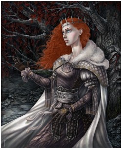 prokrik:  Welcome home, Sansa Stark the Queen in the North. ______________ My first illustation in digital   Sansa as Queen in the North is my biggest hope for the next two books.