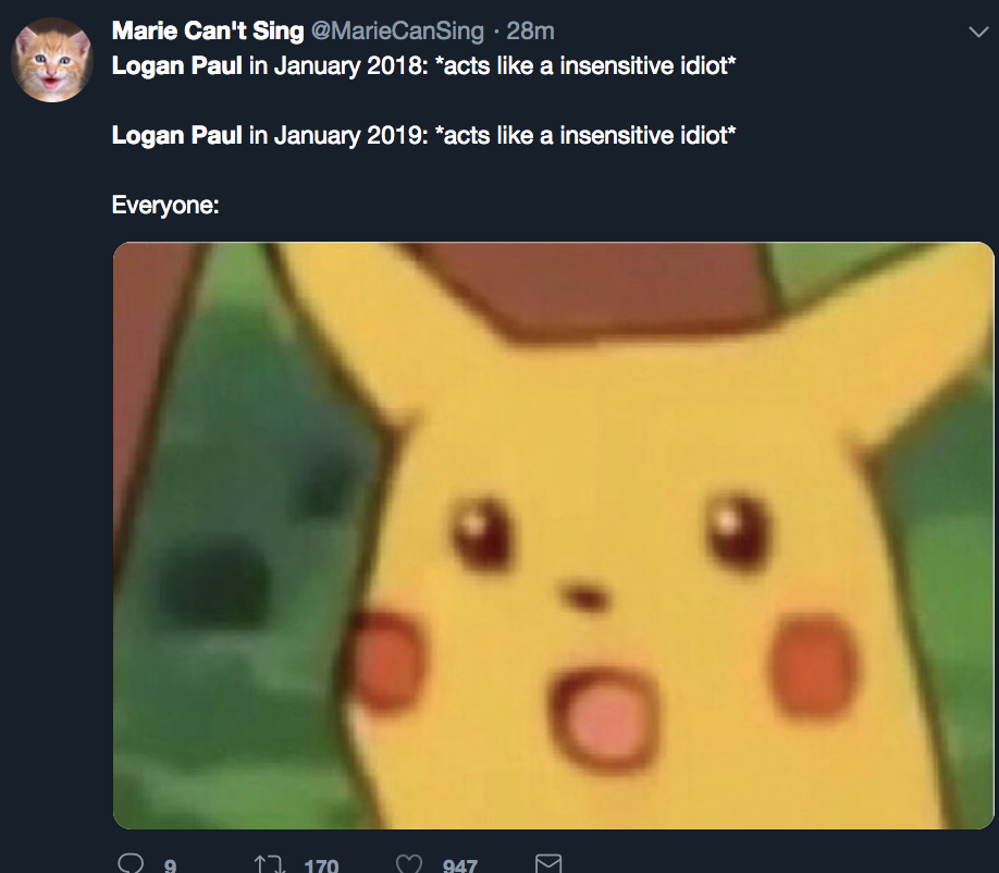 bob-belcher: One year after he posted his suicide video, Logan Paul has stated he