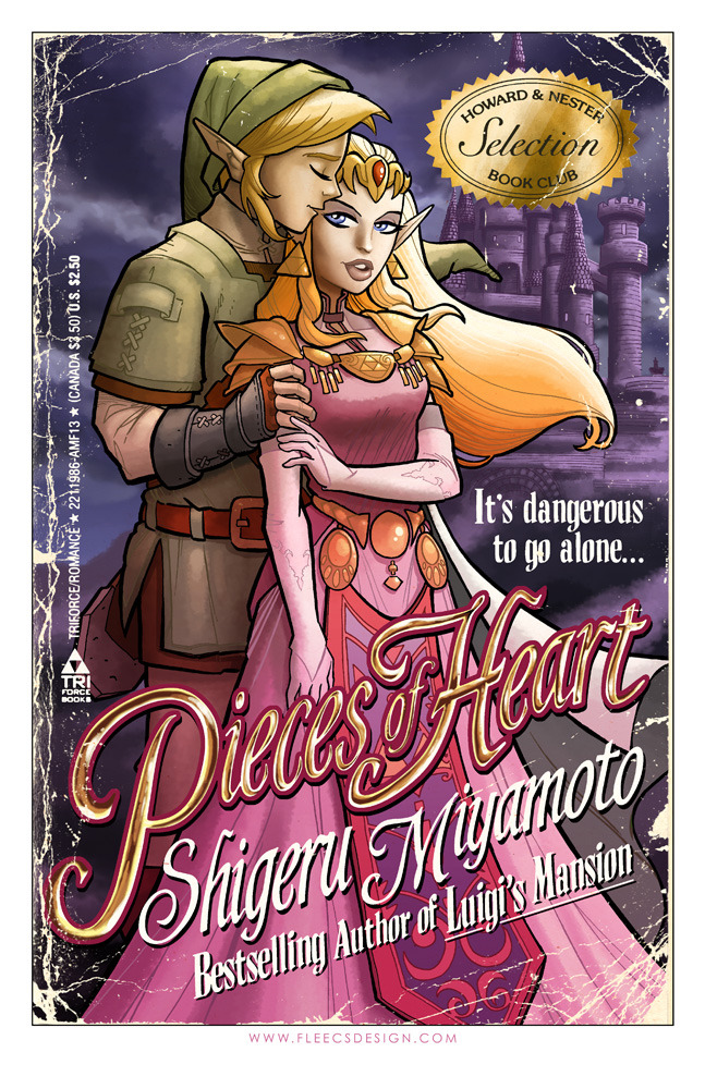 bluedogeyes:  Princess Peach and Zelda pulp novels by Tony Fleecs  It’s dangerous