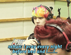pandreos:  sehun gets teary after suho read his message to all the members    