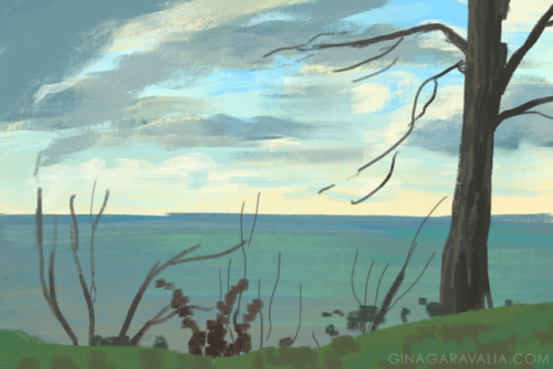 storywood:I passed 100 of these little color studies since I got my iPad in July! Not all of them tu