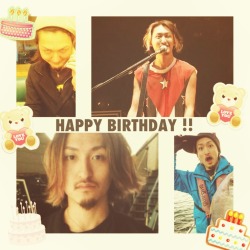 oneokrockxjrock:  HAPPY BIRTHDAY RYOTA ~  to our sexy, dorky, cute and amazing bass player  ☆*:.｡. o(≧▽≦)o .｡.:*☆ 