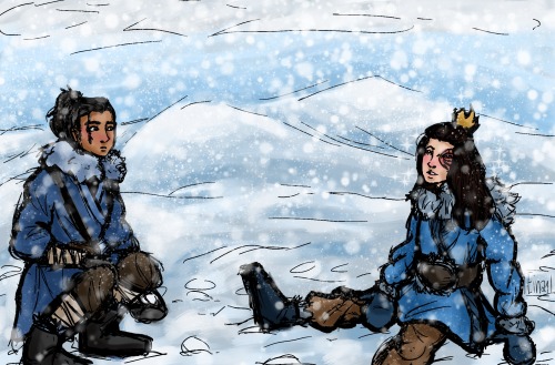 einhornkatchen:  zuko mesmerized by snow and sokka mesmerized by…other things.