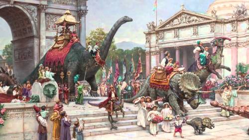 hortusangelorum:Dinotopia is a fictional utopia created by author and illustrator James Gurney.  It 