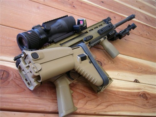 tactical-tacos: lonelyhuntsmen: igunsandgear: FNH SCAR Ranger Package. 7.62mm. Trijicon ACOG. Bea