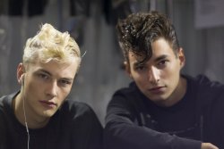 garcon-portraits:  Benjamin Jarvis and Wojtek Czerski backstage 