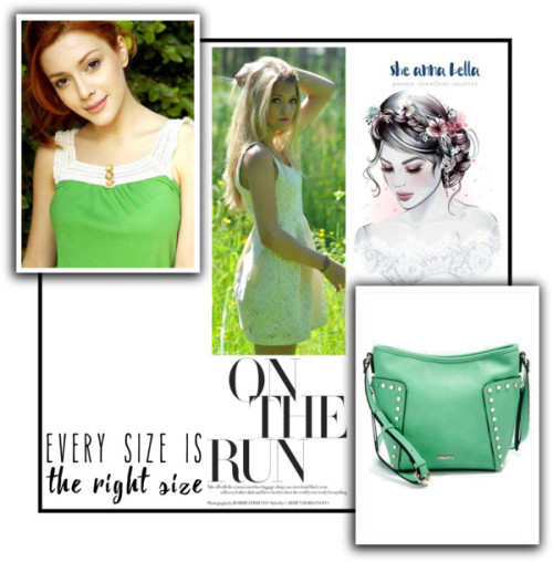 She Anna Bell 20 by semic-merisa featuring green handbags ❤ liked on PolyvoreGreen handbag, 94 SGD