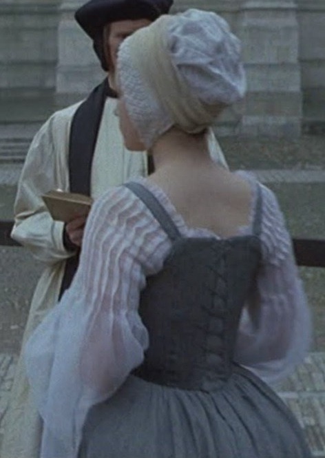 tudorcostume:Catherine Howard’s Grey Kirtle (Henry VIII and His Six Wives, 1972).