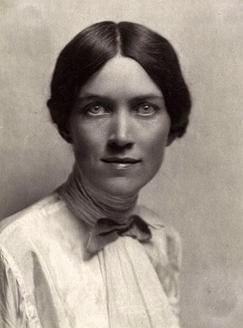 kundstphoto:  Gertrude Käsebier (US 1852-1934) Portrait of a Young Woman (1900-1910) Platinum p