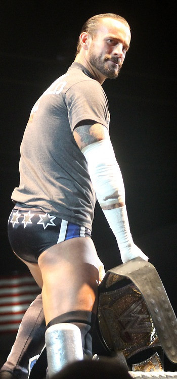 cmpunkarmy:  A true champion forever “our”. #CMPunk #WWEChampion   That ass!