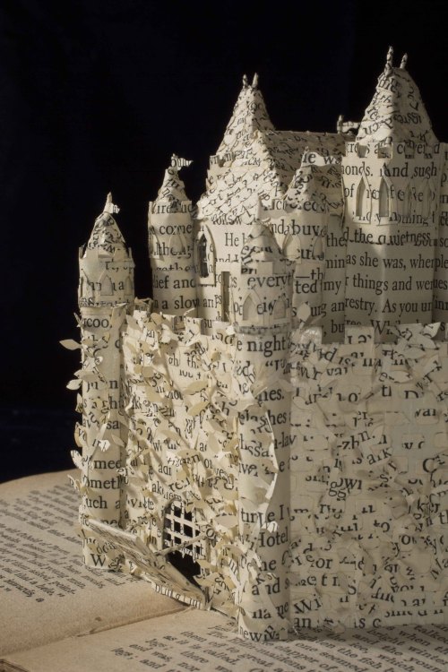 ‘Lower the Drawbridge’Book Sculpture by Emma TaylorWire, Paper &amp; Vintage Books