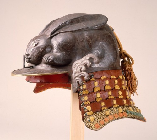 fishstickmonkey:Helmet in the Shape of a Crouching RabbitDate: 17th centuryCulture: JapaneseMedium: 