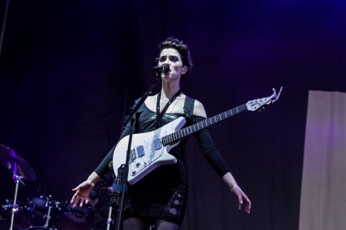 uptightcitizensbrigade:  Anne looking for the bae booty…St. Vincent playing the Boston Calling Music Festival on May 23, 2015.by Timothy Patrick Boyer