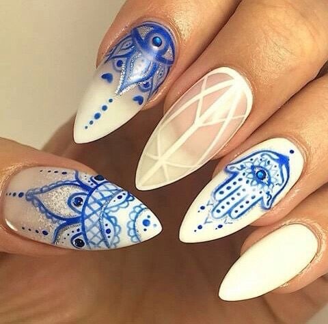 Nail stiletto art designs