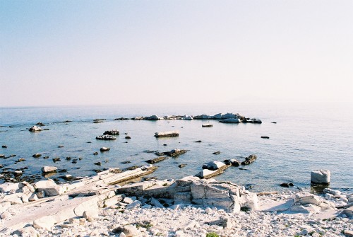 ancientart: The ancient Aliki quarry at Thasos. Though a Greek island in the northern Aegean Sea, th