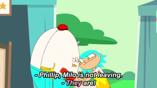 dangerandeggs:Milo’s pronouns are they/themDanger & Eggs, Season 1, Episode 5b. “The Trio”