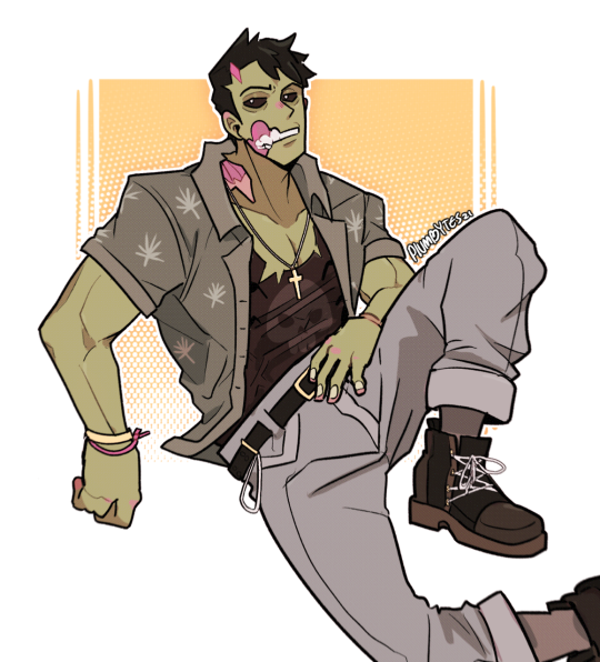 t0bey:the zombie guy from monster prom that I like playing as