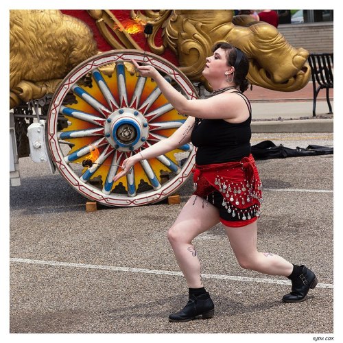 Circus Day in French Lick Indiana . tossed around in air flames dance to entertain us metaphor for w