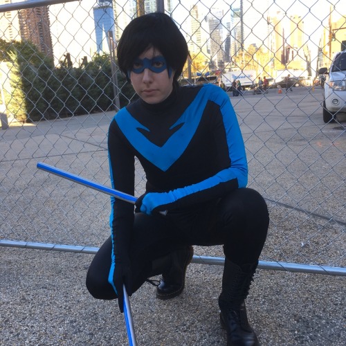 veliseraptor:Watching over Gotham City. (@ameliarating as Nightwing | NYCC 2016, Day Two)