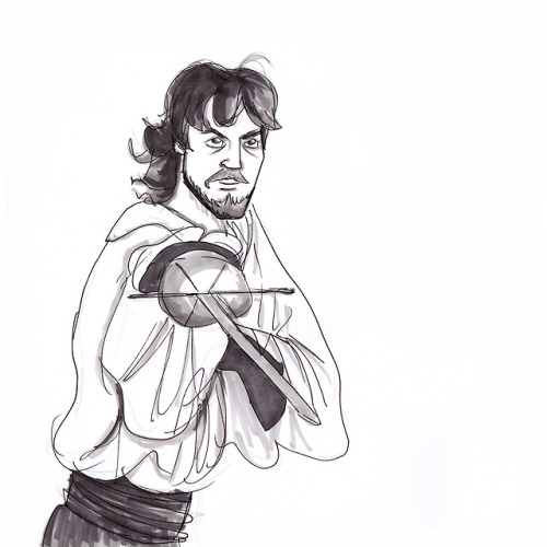 nasturtiumorange: Day 31 of Inktober. Slice I made it! Athos is like… ‘I heard there&rs