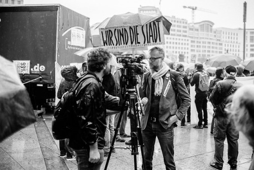 Protest march against the unscrupulous real estate “sharks” in Berlin and the insane and uncontrolle