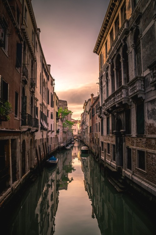 Quiet canal in Venice by Karsten Wurth 