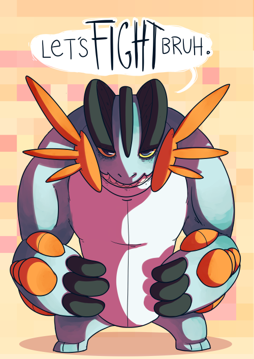skinnymister:Tumblr is killing the quality, but here’s a Mega Swampert. 