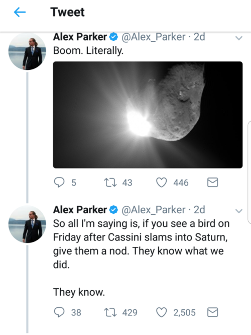 island-delver-go: Cassini isn’t just a fact finder, it will also serve cosmic justice!