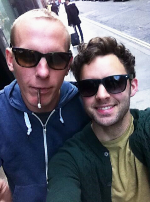 Greg and Laurence taking a selfie. :) (x)