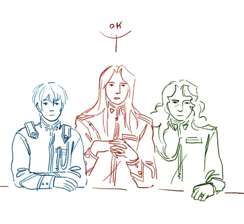 Panel 4. The other student council members again. Touga simply says "ok".