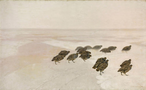 1891 Partridges in the Snow by Józef Marian Chełmoński