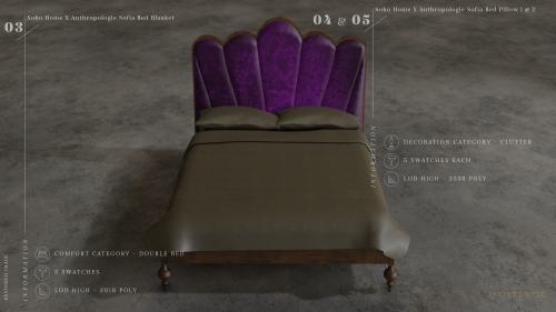 ALL DOWNLOAD LINKS UPDATEDDownload the Sofia Bed Set HEREI’ve finished updating all of the DL links 
