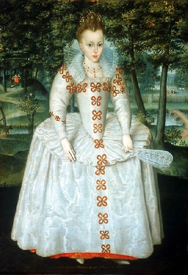 Elizabeth Stuart (later Queen of Bohemia), age 7, 1603 by Robert Peake the Elder