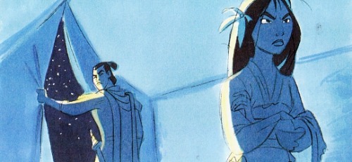 mulandaily:            →  concept art of Mulan and Shang in Mulan II