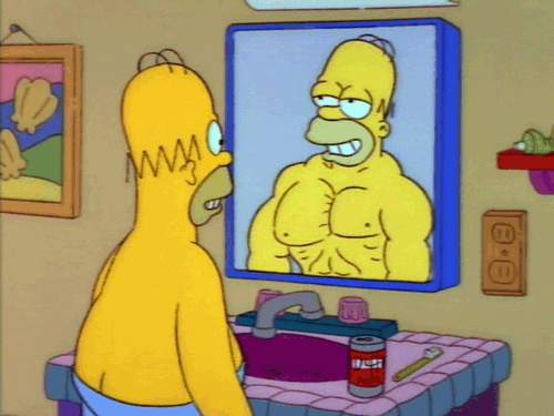 succeeding:  when you look in the mirror and think you look good  but you actually just       