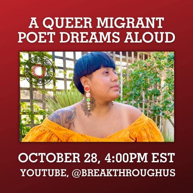 ✨This!! I’ll be in conversation with @breakthroughtv tomorrow ✨talking about storytelling, my artistry, and current and past projects.  ・・・ Repost from @breakthroughtv : “This months spotlight is on Sonia Guiñansaca (@thesoniag), a queer, migrant poet. Well talk to Sonia about their dreams, written work (Nostalgia & Borders), and activism on behalf of undocumented people.⁠ ⁠ Dont miss out on this exciting learning opportunity. Link in @breakthroughtv ‘s bio to register!⁠ ⁠ This artist talk is part of Breakthroughs miniseries on transformative storytelling through the arts, which explores the power of art and media that is produced from lived experiences. ⁠#BreakthroughSpotlight ⁠”  .⁠ .⁠ .⁠ .⁠ .⁠ .⁠ .⁠ .⁠ ⁠ #poems #instapoet #poetryofinstagram #writersofinstagram #writerscommunity #writer #writersofig #poetrygram #poetsoninstagram⁠ #qtpoc #migrant  #immigrationreform⁠ #nonbinary  #lgbtqartist #queerartist https://www.instagram.com/p/CVioAf5vZP-/?utm_medium=tumblr #breakthroughspotlight#poems#instapoet#poetryofinstagram#writersofinstagram#writerscommunity#writer#writersofig#poetrygram#poetsoninstagram#qtpoc#migrant#immigrationreform#nonbinary#lgbtqartist#queerartist