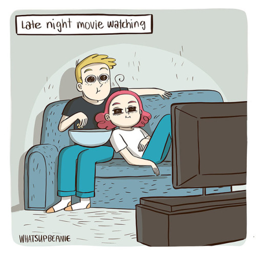 whatsupbeanie:There’s just something very cosy and comforting about watching a movie at night - espe