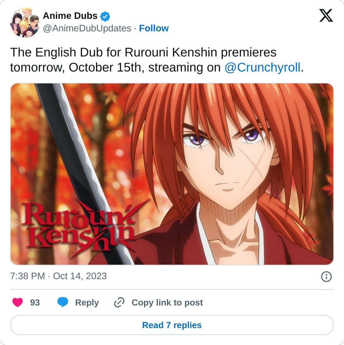 Crunchyroll will stream the new Rurouni Kenshin anime : r/rurounikenshin