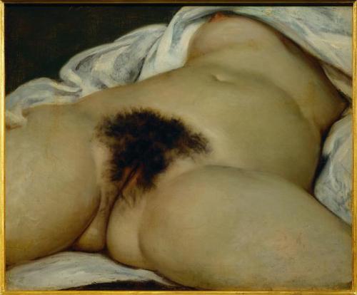 L'Origine du monde by Gustave Courbet. A living, breathing woman posed for this beautiful painting. 