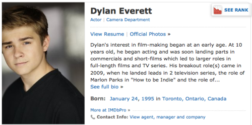 So has anybody else noticed that Dylan Everett has the same birthday as Dean Winchester&hellip;