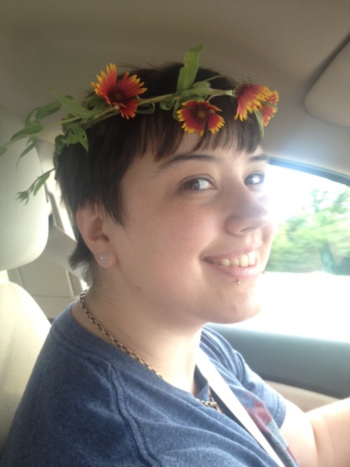 I made a flower crown out of some of the pretties along the side of the road :)