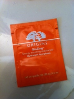 Finally got and tried my free sample of Origins GinZing moisturizer. It smells delicious and citrus-