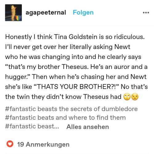 Honestly that part in the screenplay I also don’t really understand. I mean Tina not only saw 
