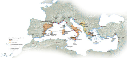 Mapa de l’imperi català mediterrani.