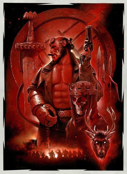 brianmichaelbendis:  Ron Perlman Hellboy by Nick Runge